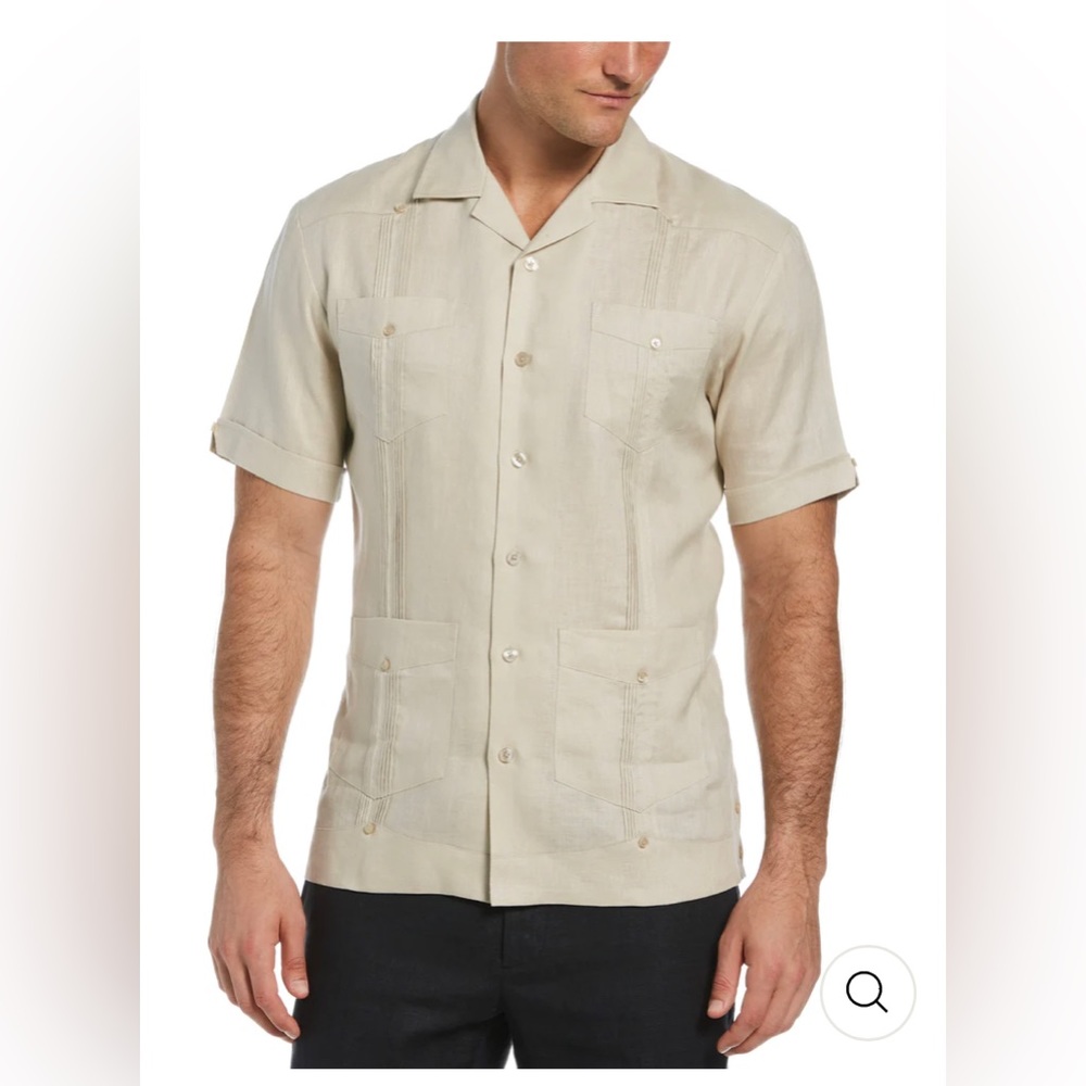Cubavera Linen Classic Guayabera Shirt - Men’s M